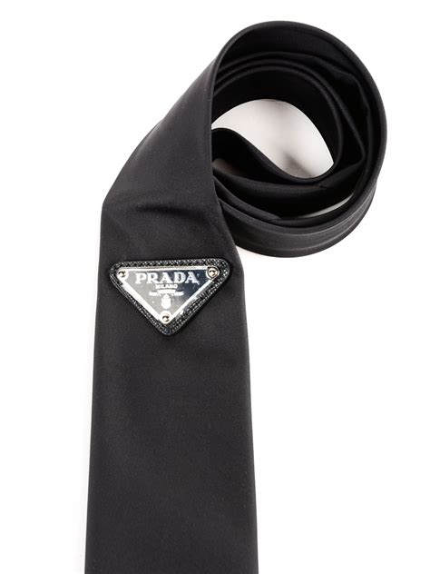 prada tie with logo|designer prada ties men.